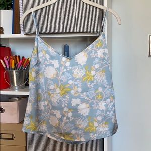 silky blue tank top